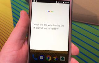 It's Google Assistant on a low-cost Motorola phone.