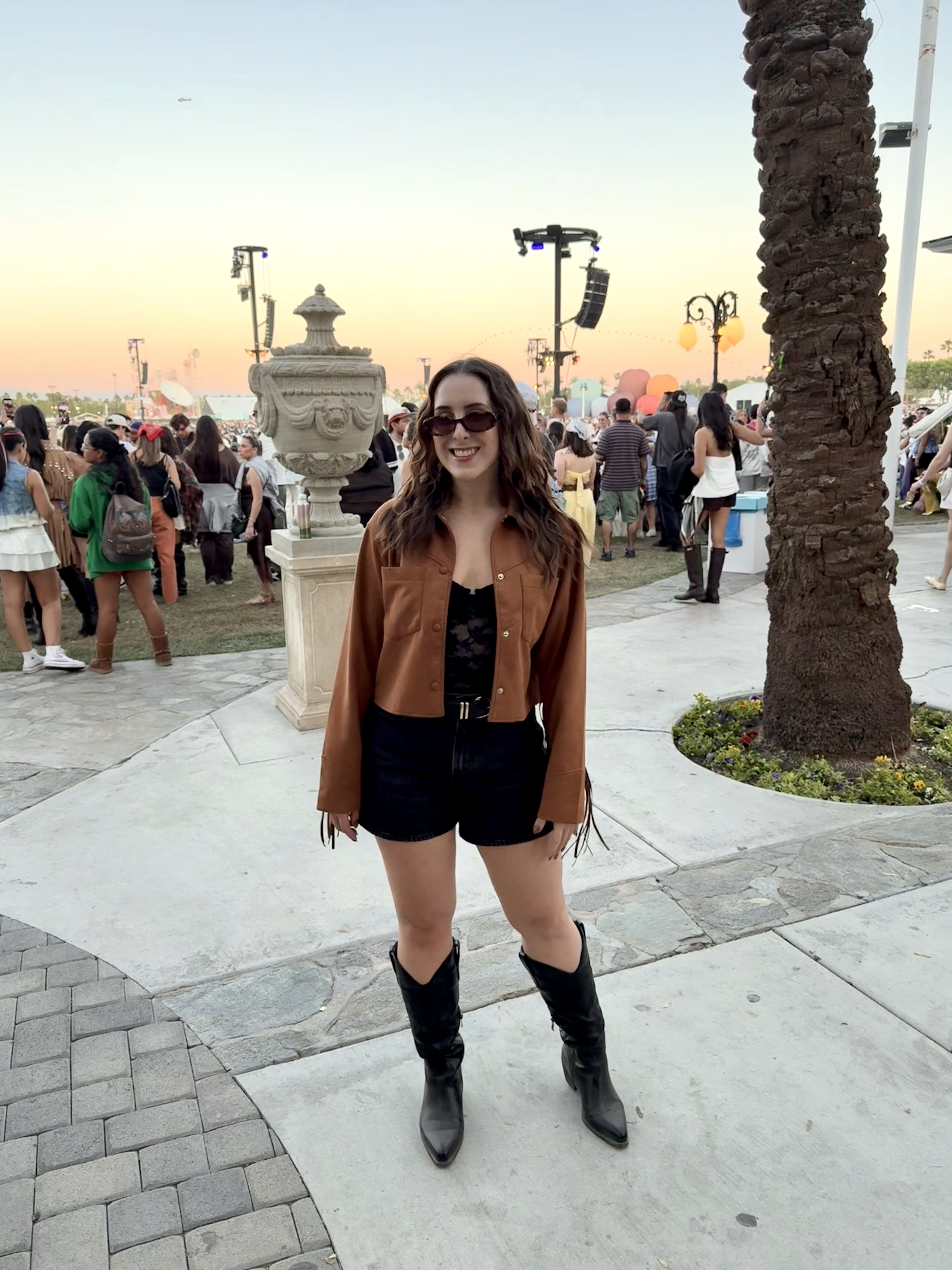 Christina D'Ambrosio at Coachella wearing festival outfits