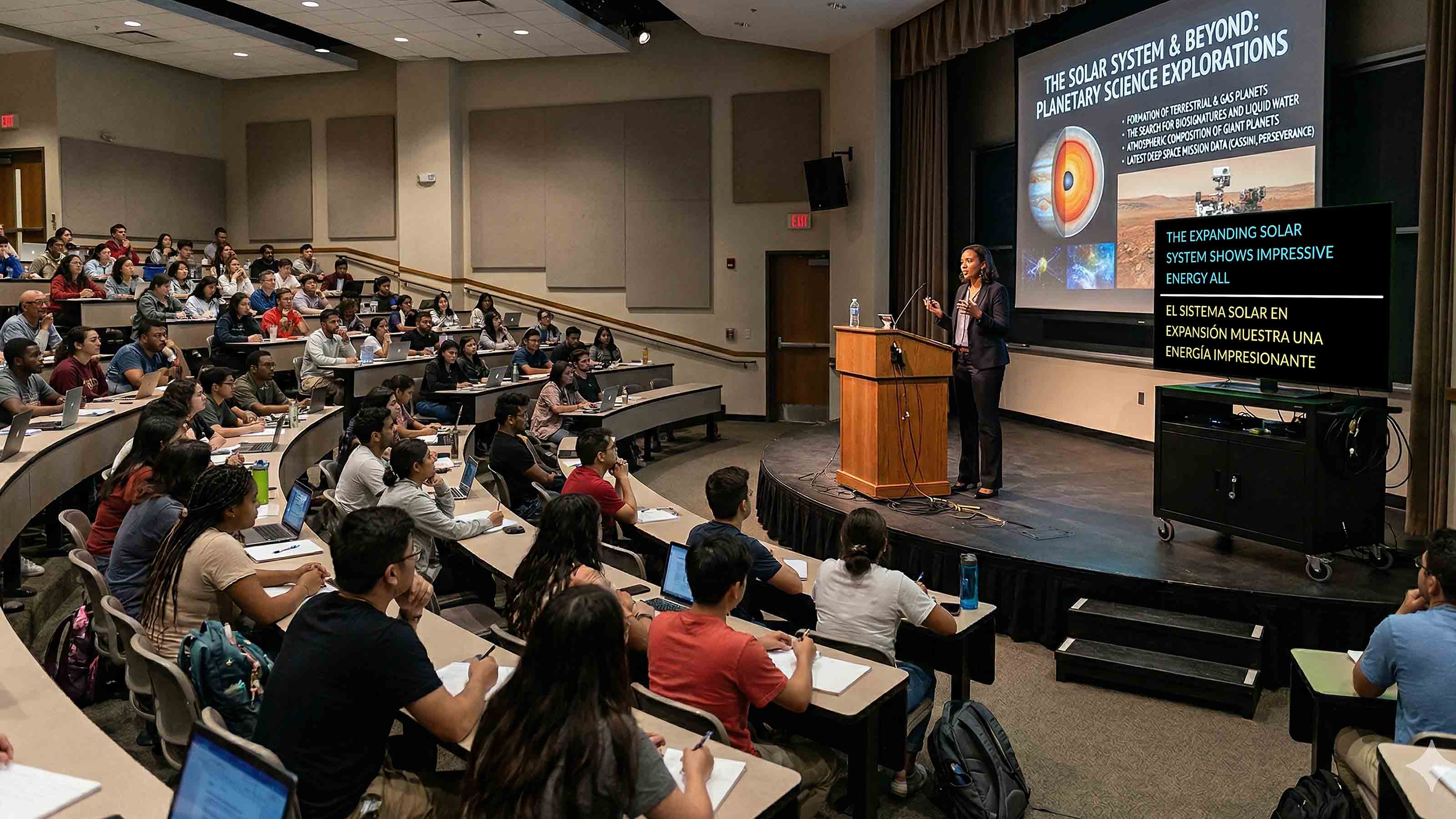 Lecture Hall with Real-Time Captions
