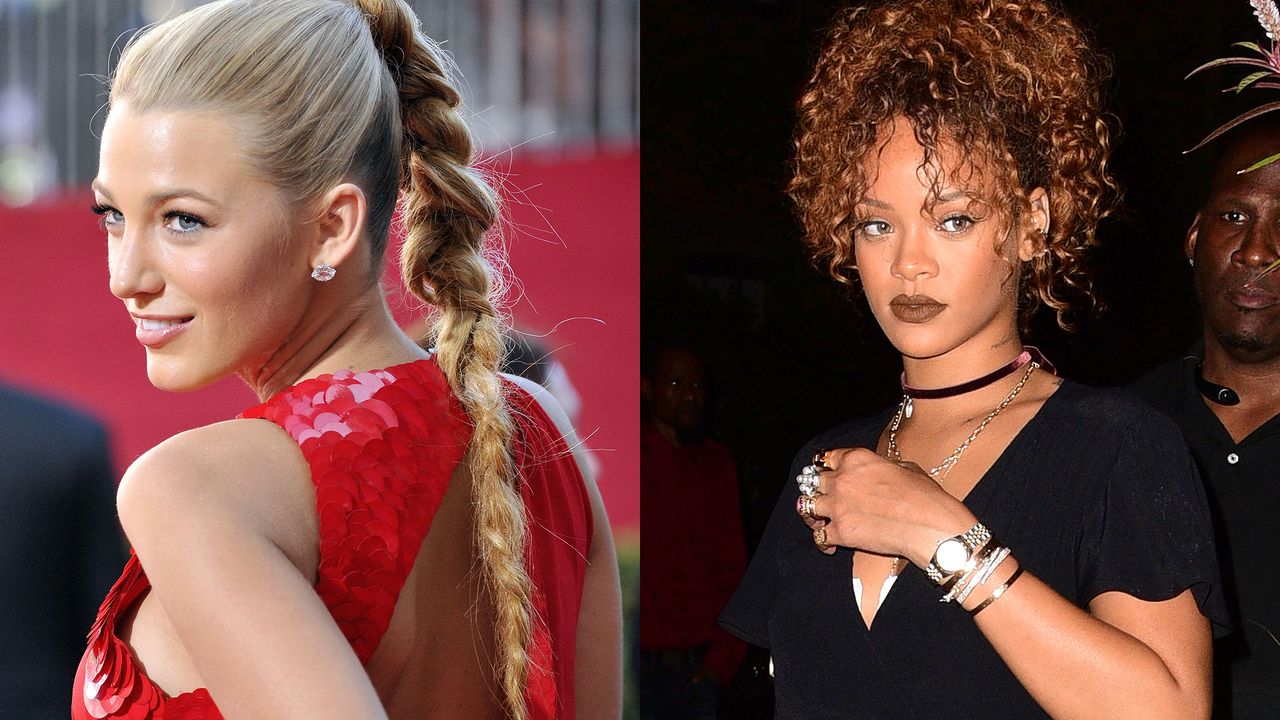 celebrity updos blake lively rihanna