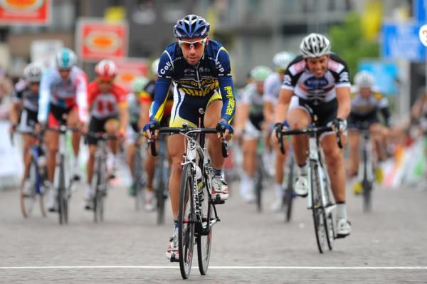 Thomas De Gendt (Vacansoleil) comes across the line