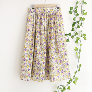 floral a-line skirt