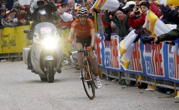 Mikel Nieve (Euskaltel-Euskadi) crosses the line on stage 15 of the Giro d'Italia.