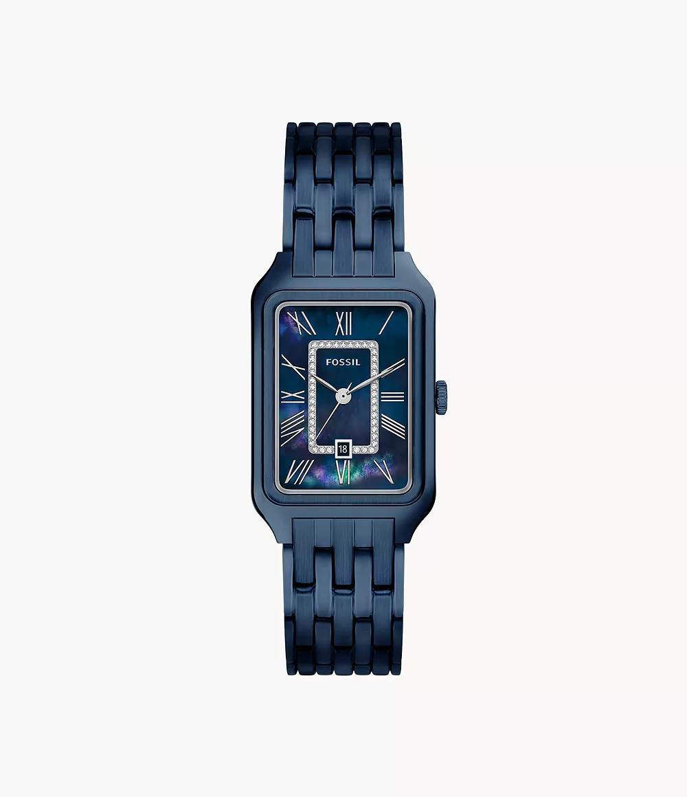 Fossil, Raquel Three-Hand Navy Stainless Steel Watch