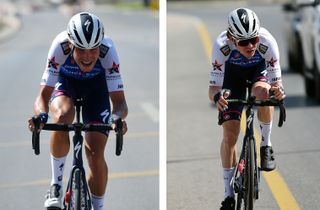 MUSCAT, OMAN - FEBRUARY 13: Fausto Masnada of Italy and Team Quick-Step - Alpha Vinyl competes in the breakaway during the 11th Tour Of Oman 2022 - Stage 4 a 119,5km stage from Al Sifah to Mucat / #TourofOman / on February 13, 2022 in Muscat, Oman. (Photo by Dario Belingheri/Getty Images)