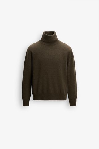 Basic 100% Wool High Collar Sweater