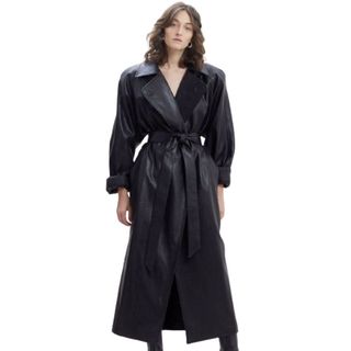 The Frankie Shop Henna Oversized Faux-Leather Trench