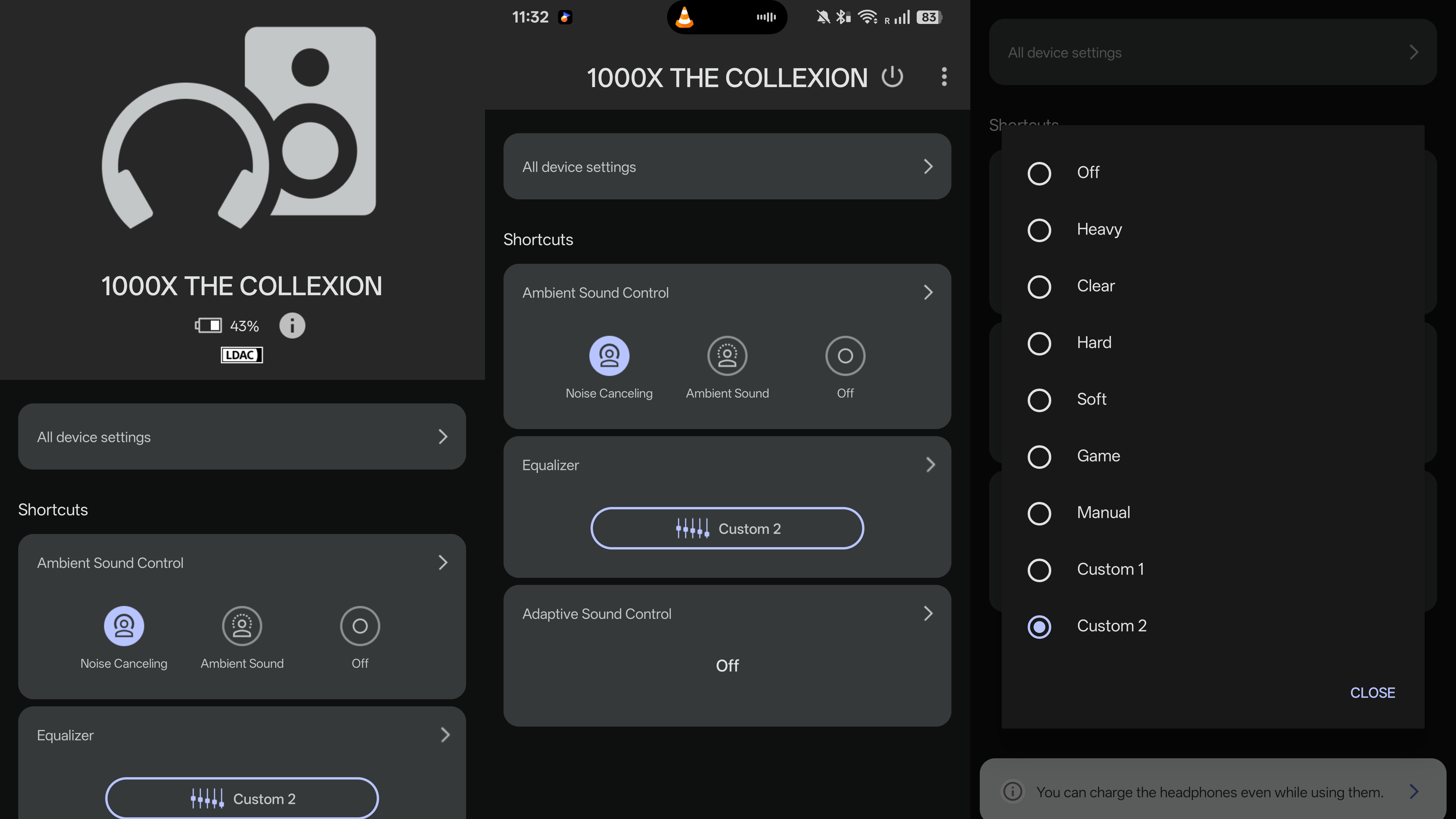 Sony 1000X The Collexion app