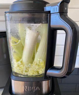 Leeks and onions in the Ninja Foodi Blender & Soup Maker