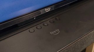 The Amazon Fire TV Soundbar Plus' buttons.