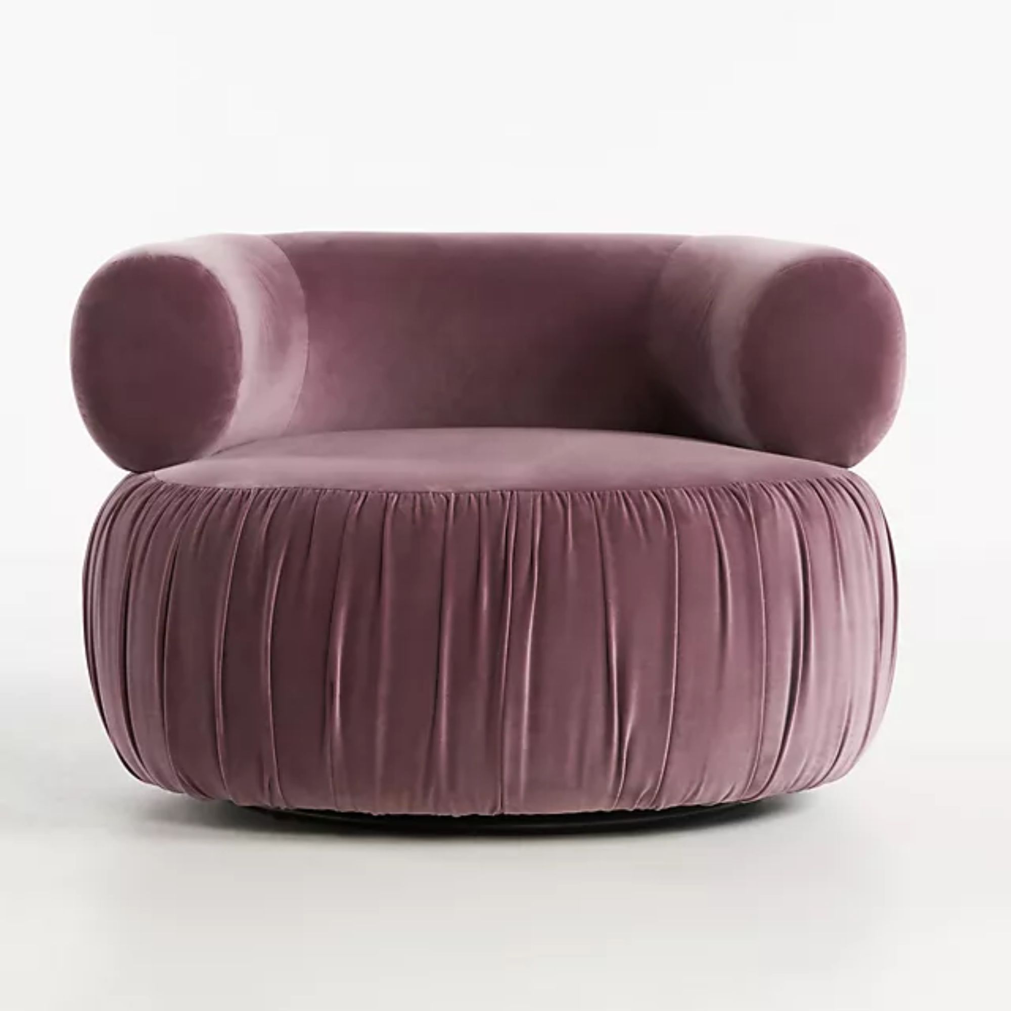 anthropologie purple swivel chair