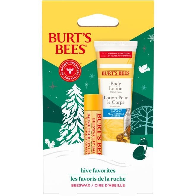 Burt's Bees, Hive Favourites: bálsamo labial y loción corporal con cera de abejas para llevar