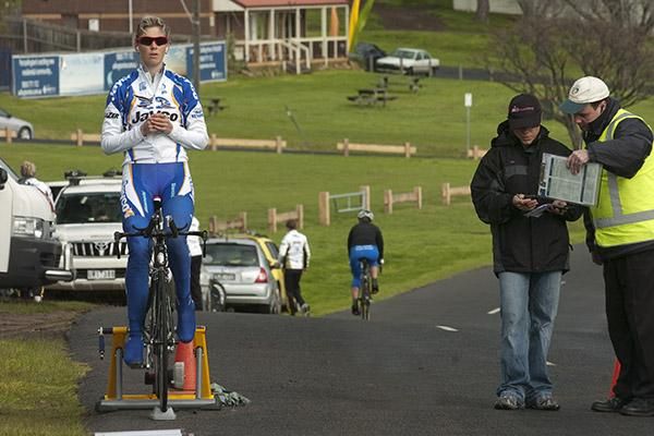 Emma Lawson (Lawson Homes) from Tasmania in action during the womens time-trial in Portarlington.