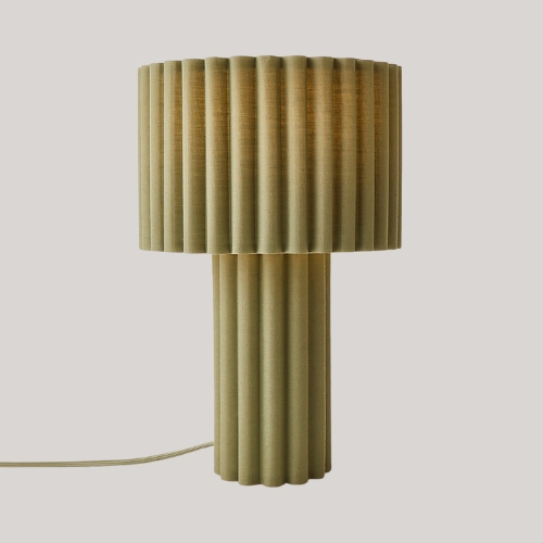 La Redoute, Colour Drench Ribbed Full Fabric Table Lamp