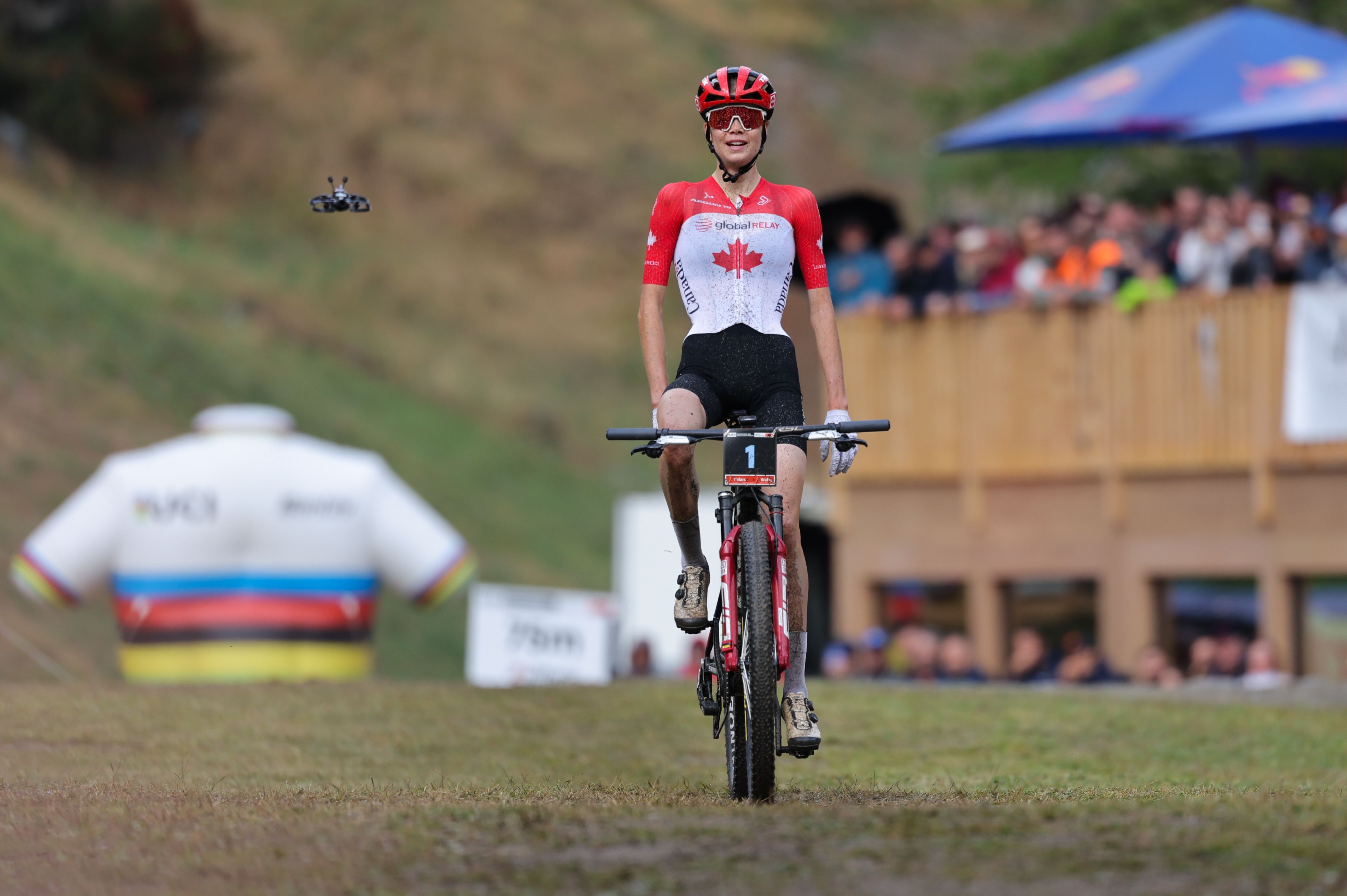 2025 UCI Mountain Bike World Championships - 09 Sep 2025Cycling - 2025 UCI Mountain Bike World Championships - Cross-country Short Track - Zermatt, Valais, Switzerland - Women Under-23 Final - Isabella Holmgren (Canada) wins the Women Under-23 Cross-country Short Track World ChampionshipBy: Alex Whitehead/SWpix.com/Shutterstock