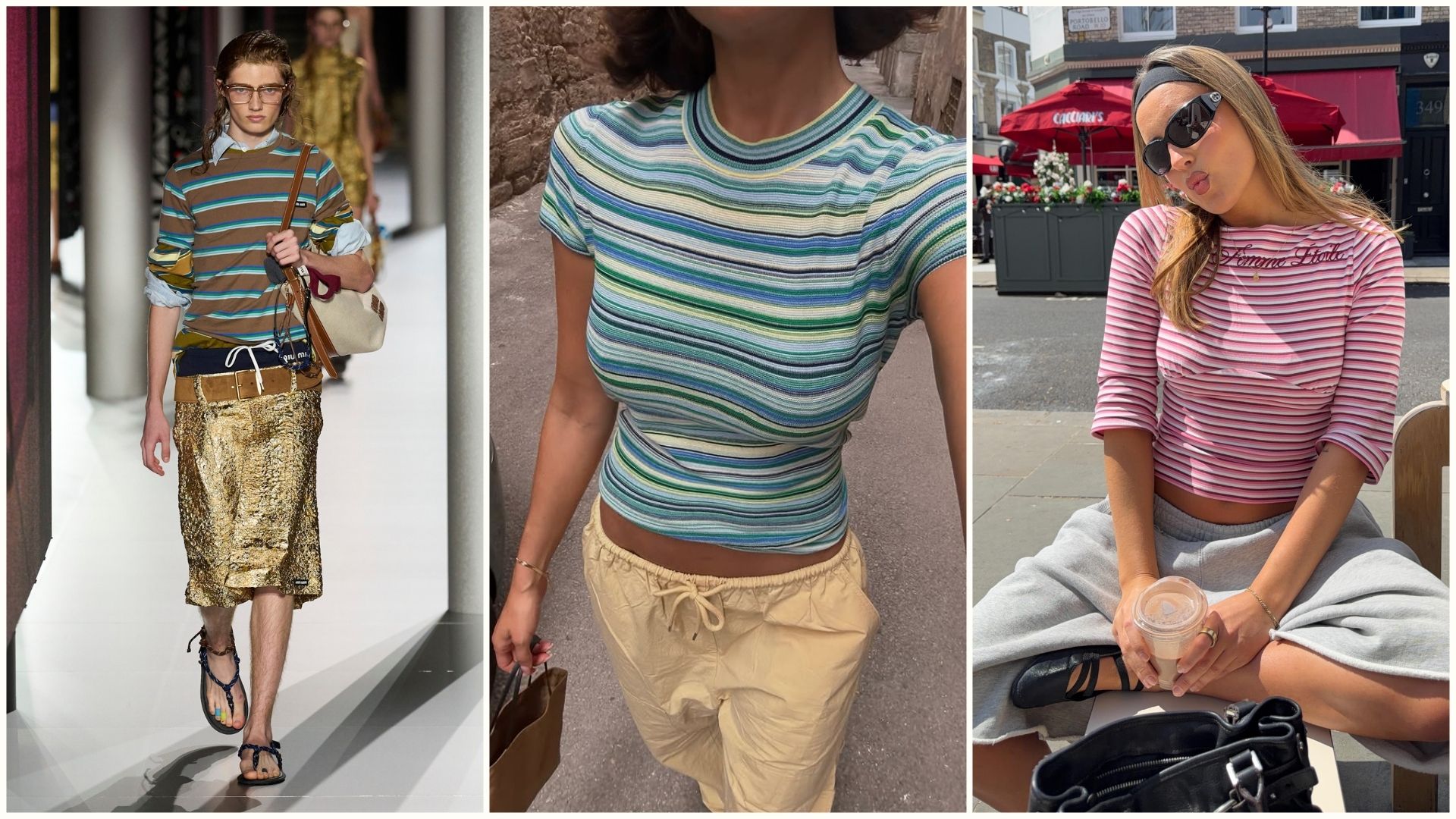 An image of the striped top trends, one of summer's biggest trends for 2026.
