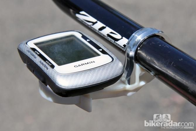 AceCo will soon release a new TT-specific K-Edge Garmin mount that works even with narrowly spaced extensions and keeps the computer head low.
