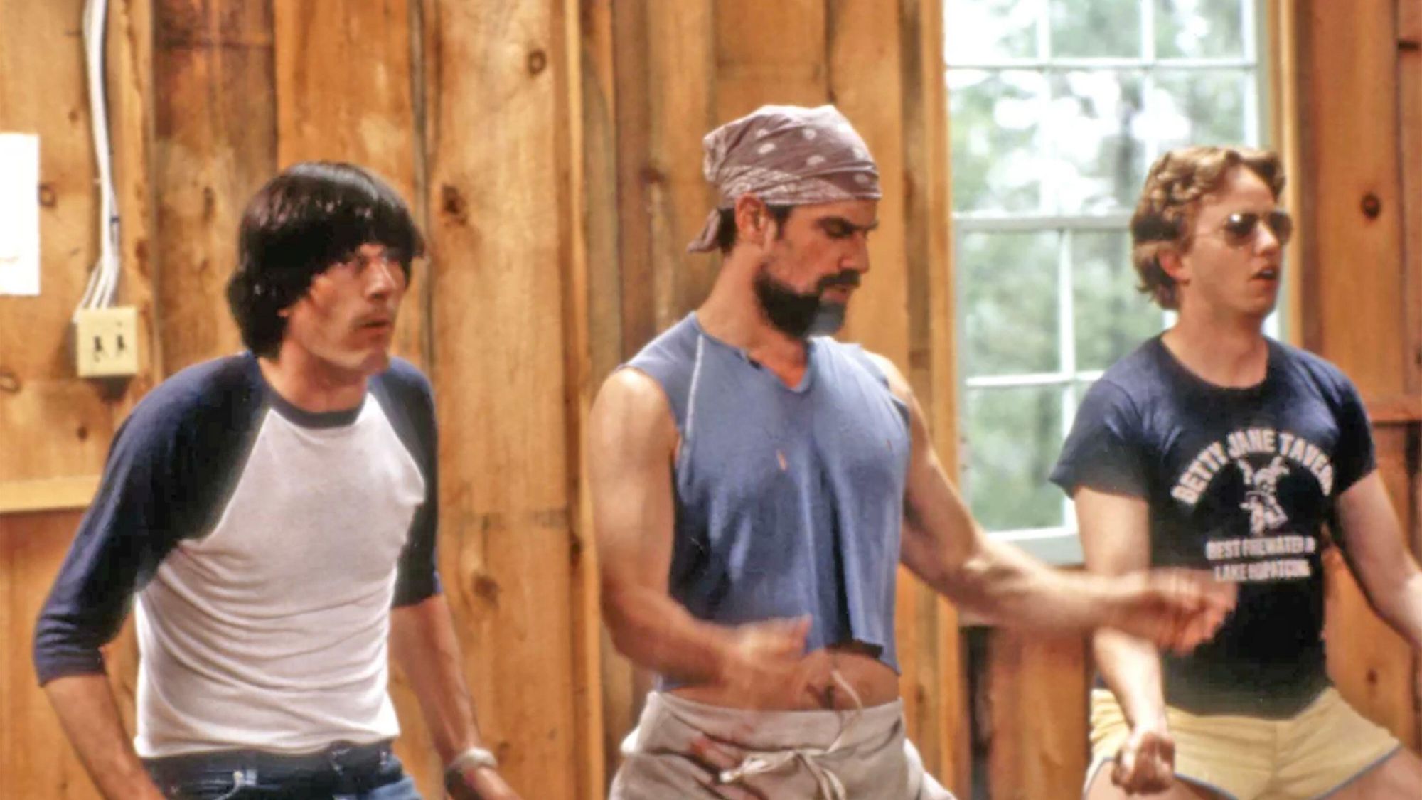 Michael Showalter, Christopher Meloni and AD Miles in Wet Hot American Summer