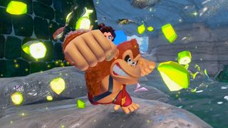 Donkey Kong Bananza review; colourful animated game characters