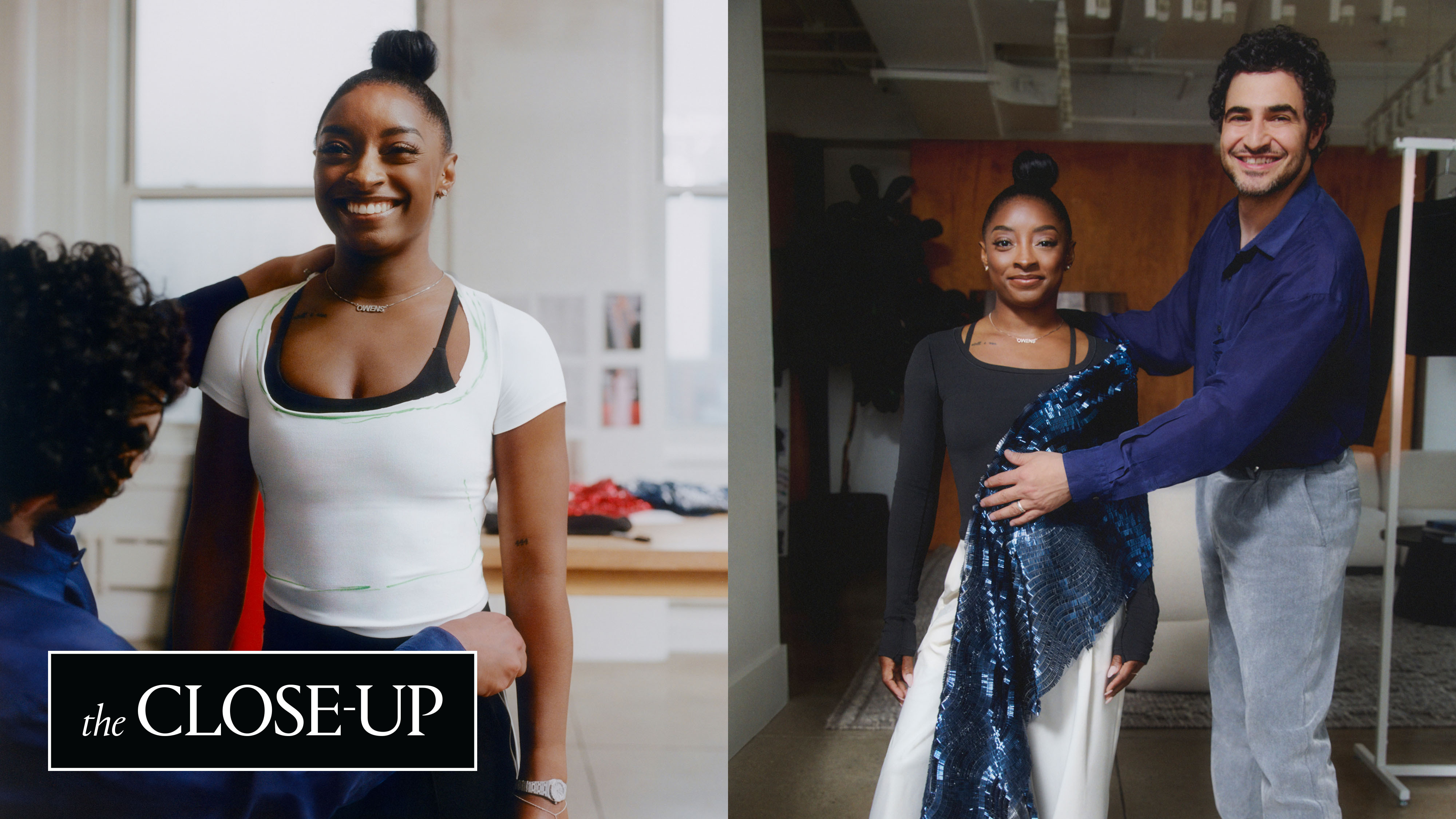 Simone Biles gets fitted for her ESPYs custom Athleta gown with designer Zac Posen