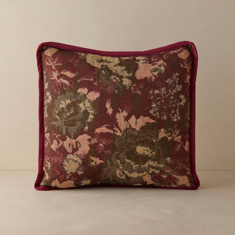burgundy cushion
