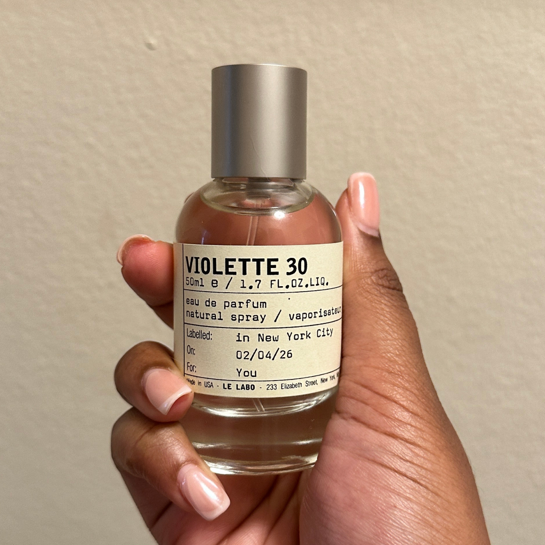 Ariel Baker testing Violette 30 from Le Labo.