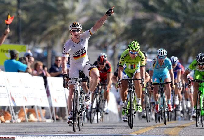 German champion Andre Greipel (Lotto Belisol) wins his second stage at the Tour of Oman