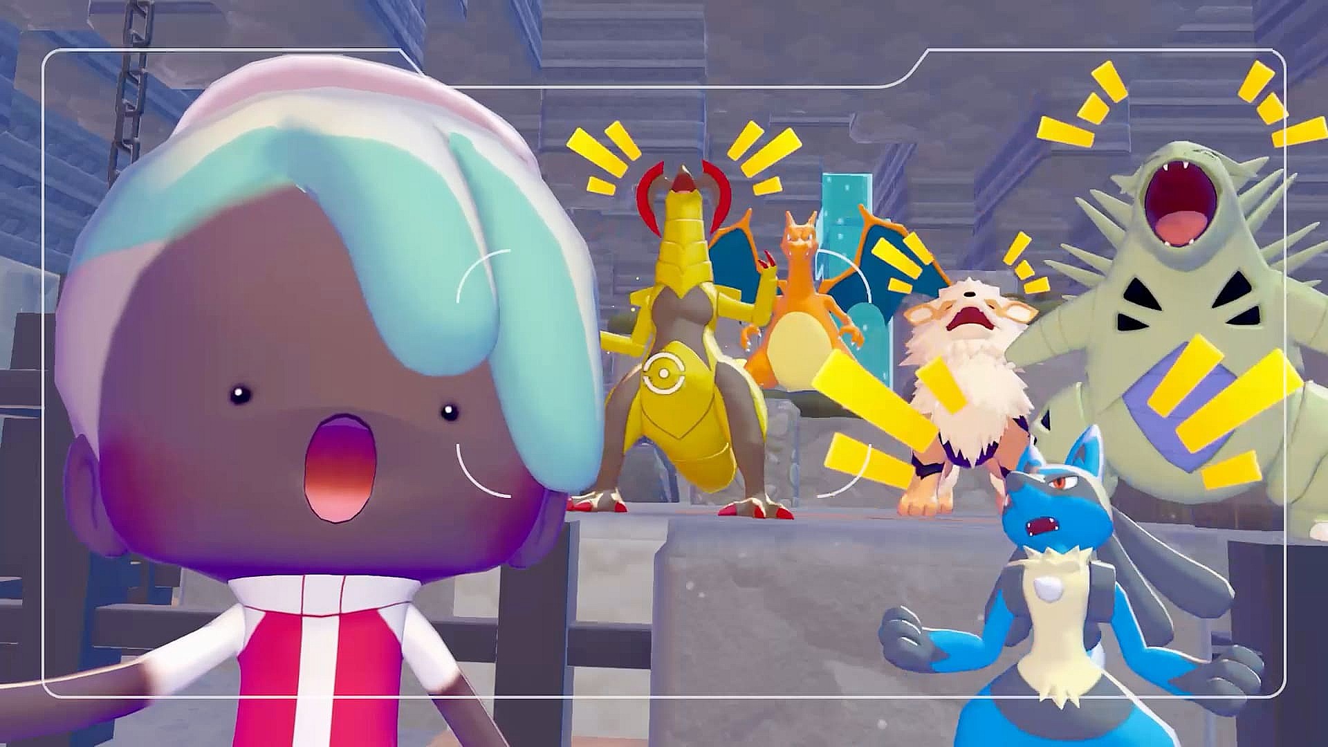 A player takes a selfie with Pokemon in Pokopia, not available on the Switch 1.