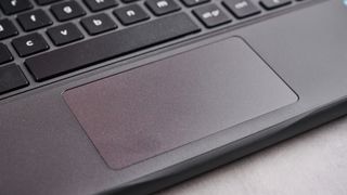 Close-up of touchpad on Dell Chromebook 3120
