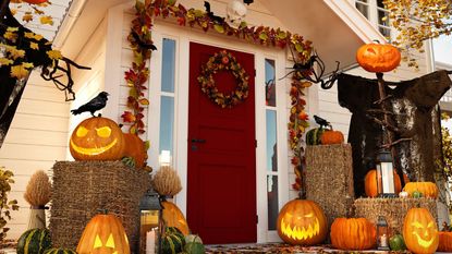 Halloween porch decor