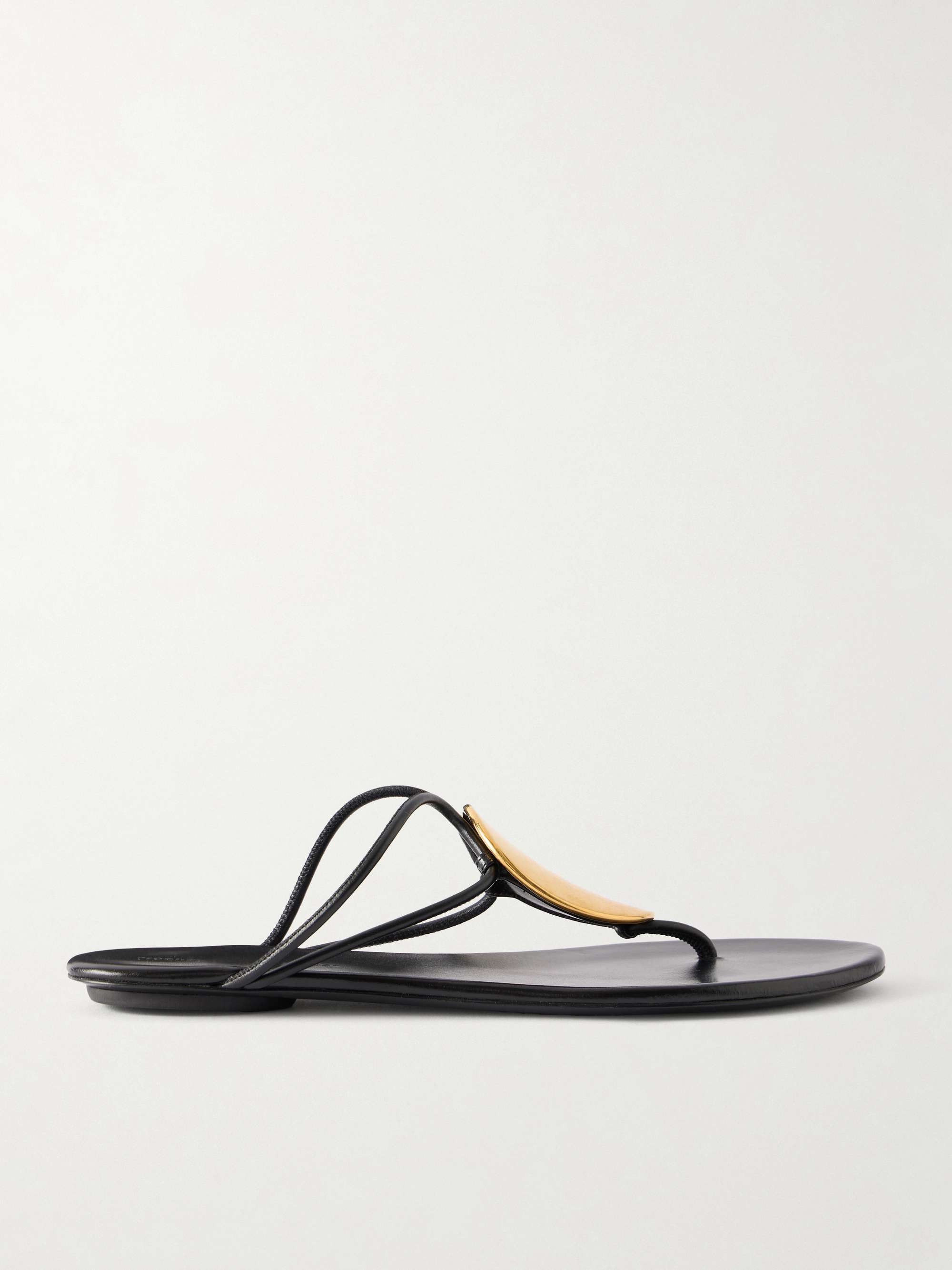 Uma Embellished Leather Sandals