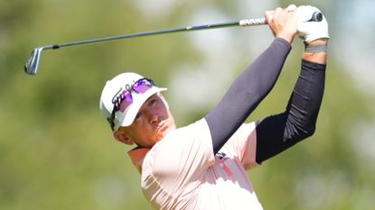 Berry Henson of The United States tees off on the 5th hole during Day Two of the International Series England at Slaley Hall