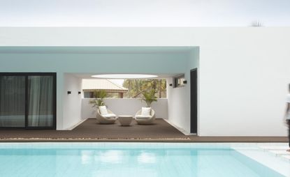 Sharp white holiday villa in Nigeria