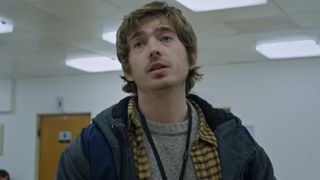 Austin Abrams looking tired in Resident Evil.