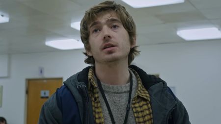 Austin Abrams looking tired in Resident Evil.