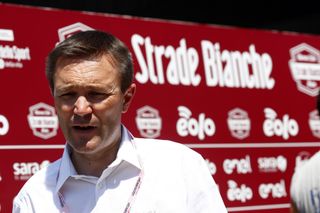 UCI President David Lappartient at Strade Bianche