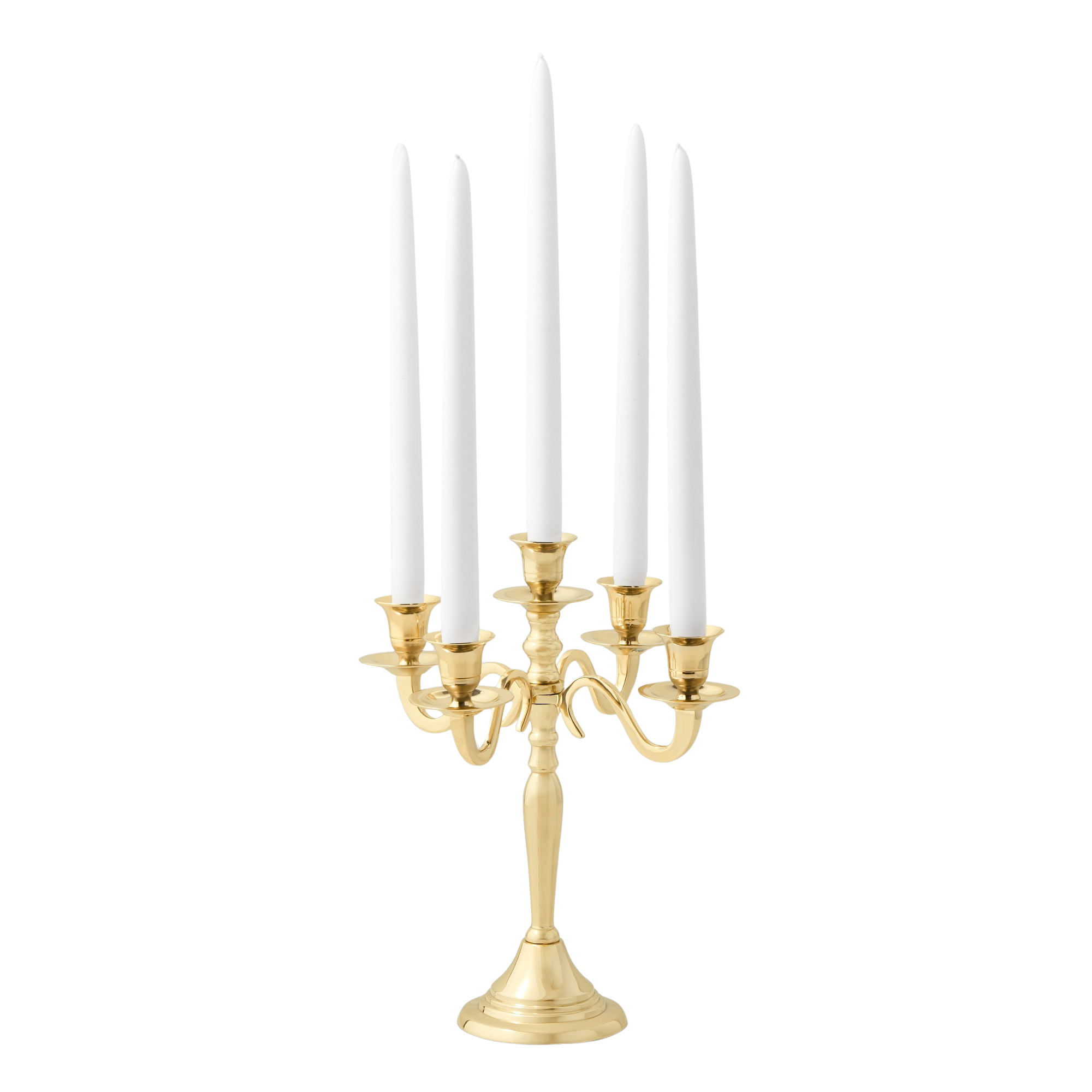 a gold candelabra