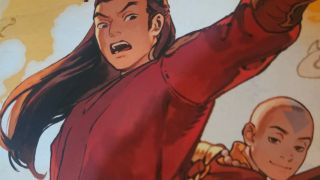 Roku with his friend Gyatso on the cover of The Awakening of Roku