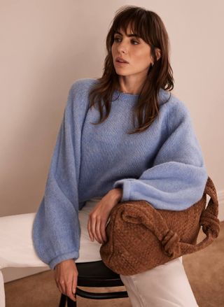 Blue Wool Blend Jumper