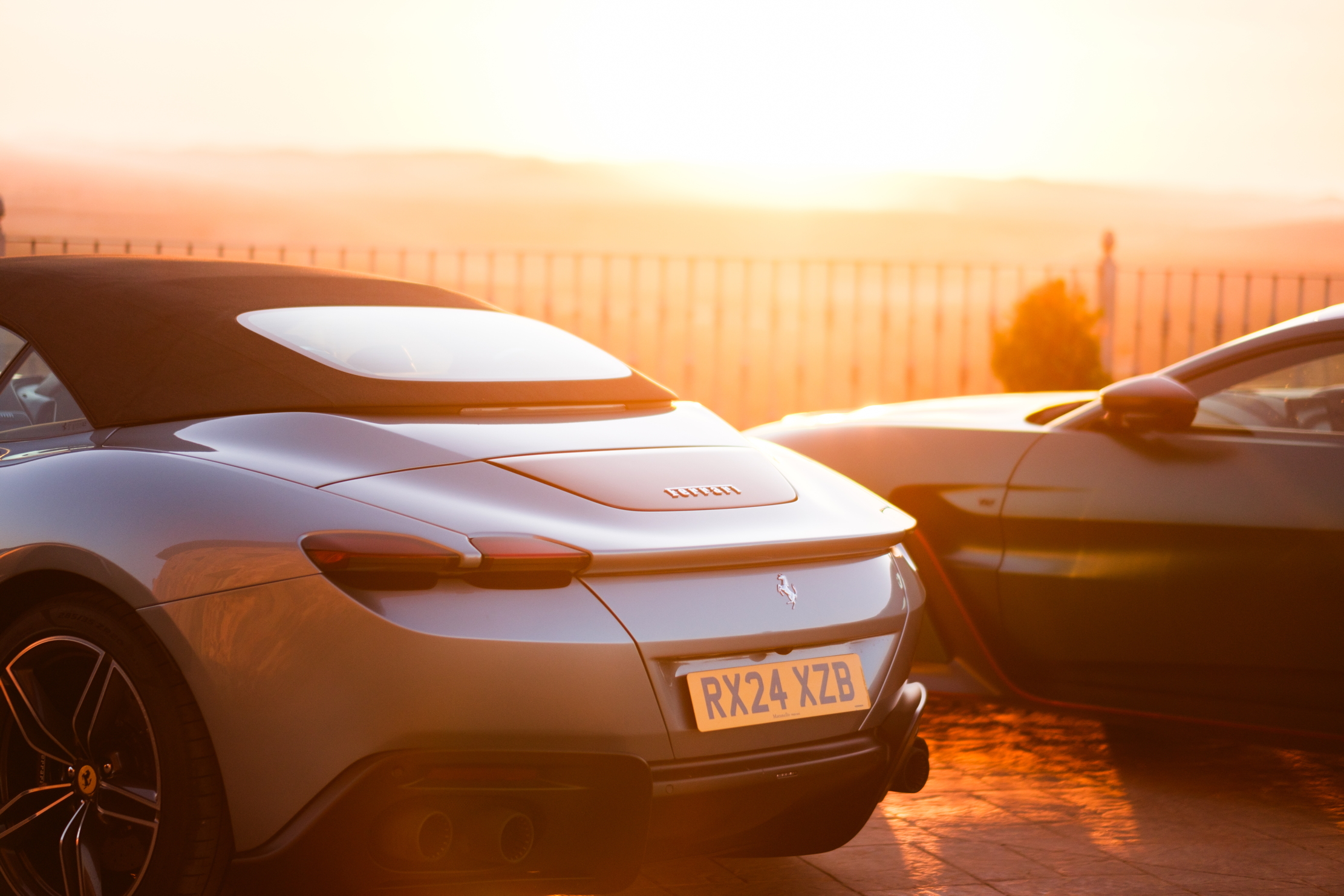 Rear view of a ferrari