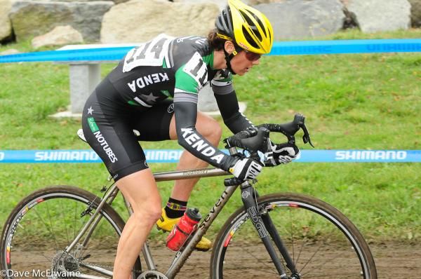 Mary McConneloug (Kenda-Seven-NoTubes) putting in a good ride