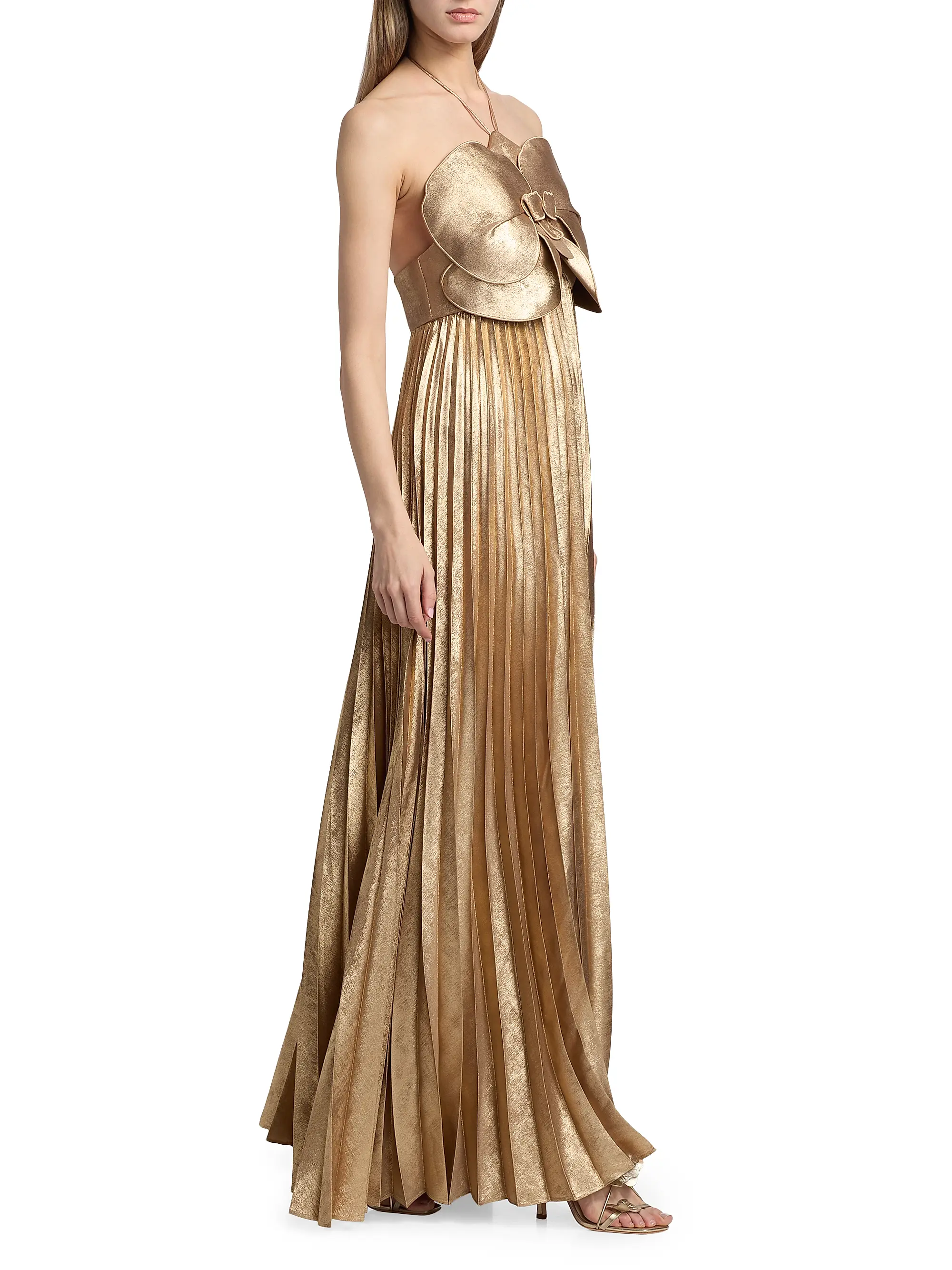 Forever Young Pullford Metallic Pleated Gown