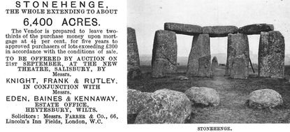 Stonehenge advert in Country Life - 1915