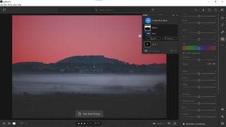 Screenshot of Lightroom's select sky feature