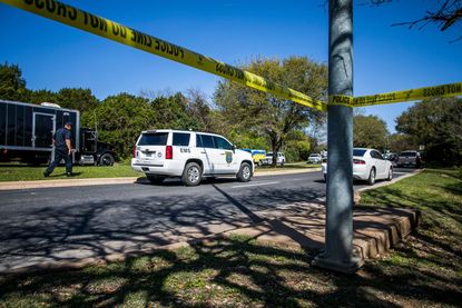 The scene of a bombing in Austin, Texas.