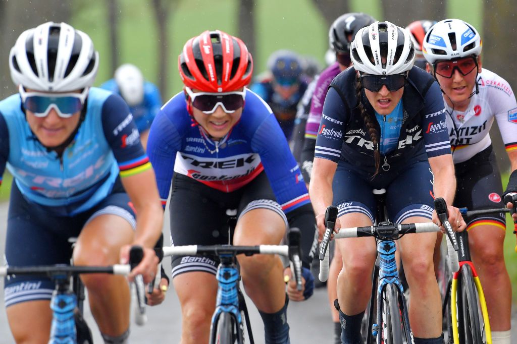 SCHLEIZ GERMANY MAY 27 Lucinda Brand of Netherlands and Trek Segafredo during the 34th Internationale LOTTO Thringen Ladies Tour 2021 Stage 3 a 1165km stage from Schleiz to Schleiz ltlt2021 lottothueringenladiestour womencycling on May 27 2021 in Schleiz Germany Photo by Luc ClaessenGetty Images