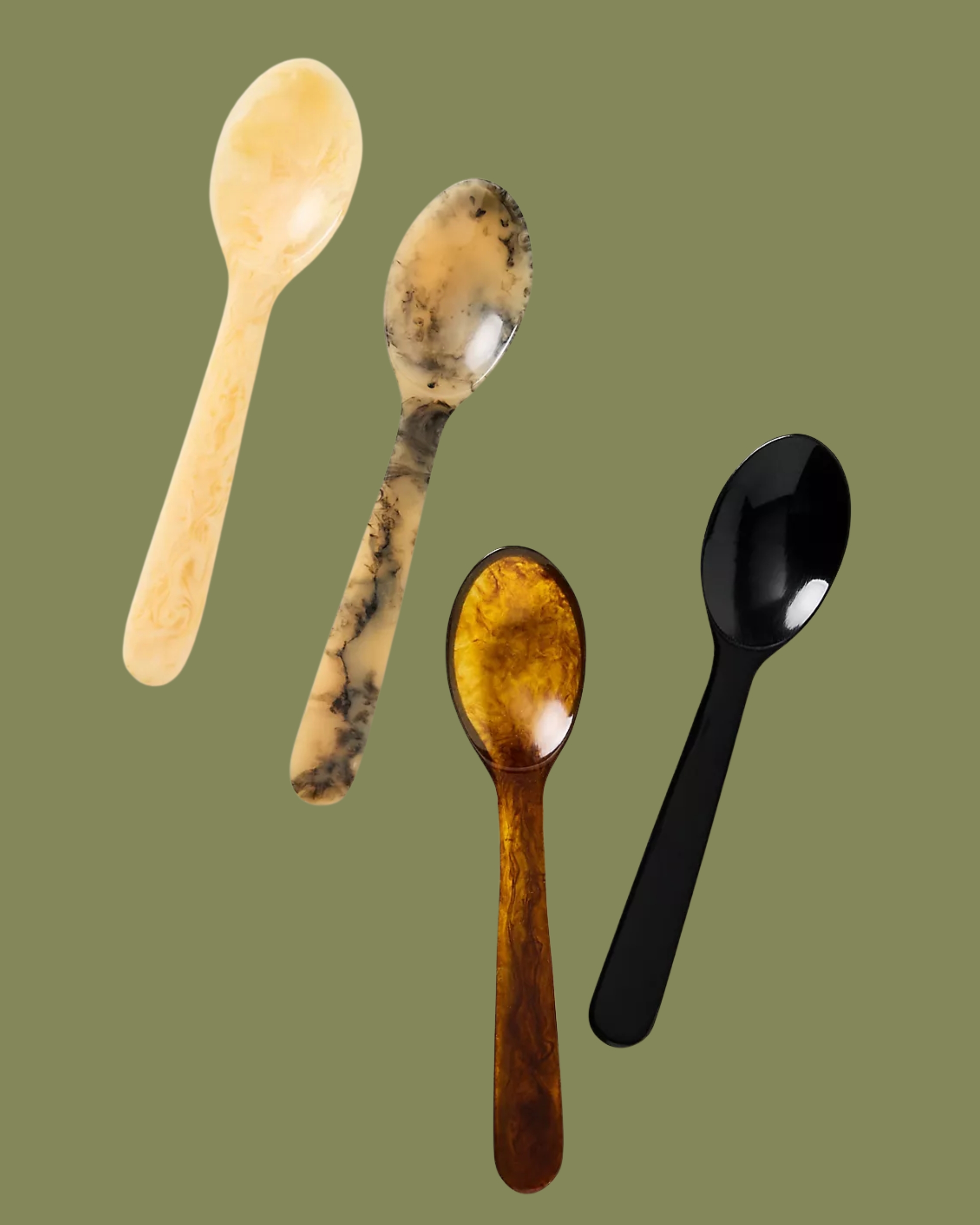 Anthropologie, Mignon Resin Teaspoons, Set of 4