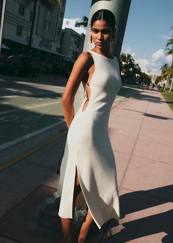 Silo&amp;eacute; Dress - Cream - Viscose Ecovero&amp;trade; Lenzing&amp;trade; - S&amp;eacute;zane