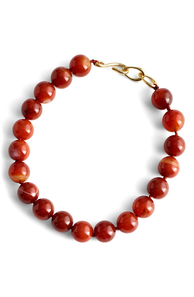 Semiprecious Stone Oversize Beaded Choker Necklace