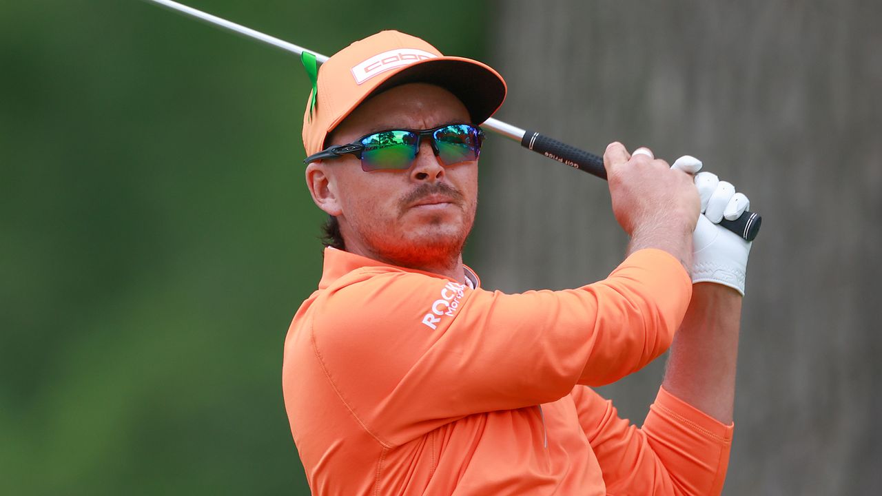 Rickie Fowler takes a shot at the Rocket Mortgage Classic